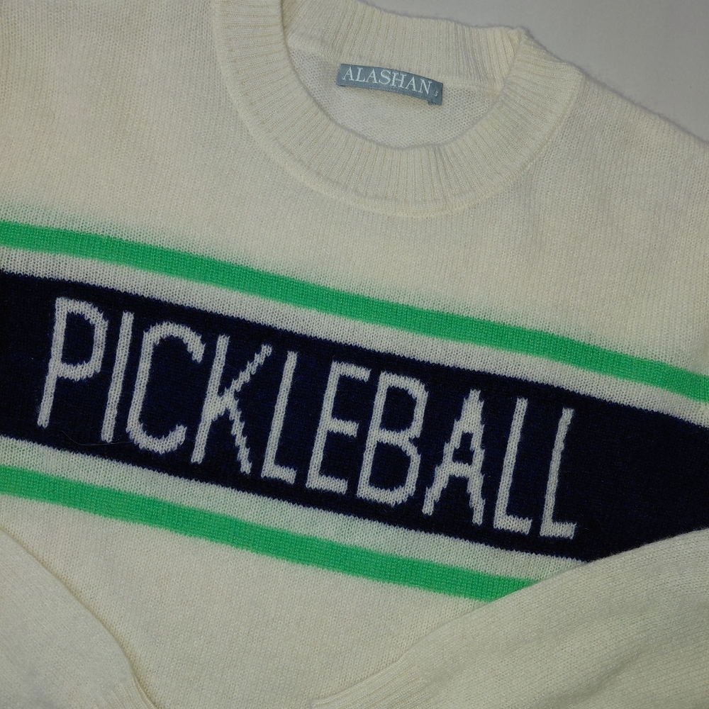 Alashan 100% Cashmere Pickleball Sweater‎ Women's Size Small Preppy Lightweight - Picture 5 of 7